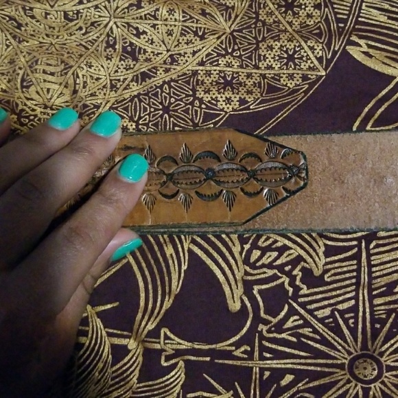 Leather Belt with Solod Brass Buckle - Picture 6 of 6